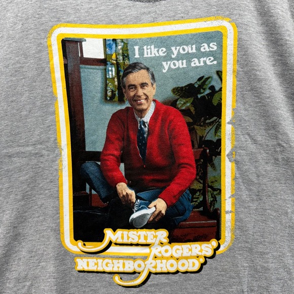 Funko Mister Rogers Neighborhood T Shirt Mens Large Gray Graphic Tee - Picture 2 of 8